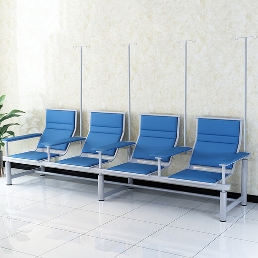 格诺瓦联排椅 机场椅输液椅子排椅 两人位带垫加橡木扶手绿色