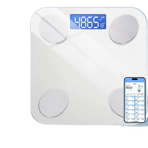 
Xiaomi Zhilian Mijia APP Huiding body fat scale Weight scale Household electronic scale Small charging body fat scale Home compact weighing scale Human battery weighing body battery Obsidian black charging model
