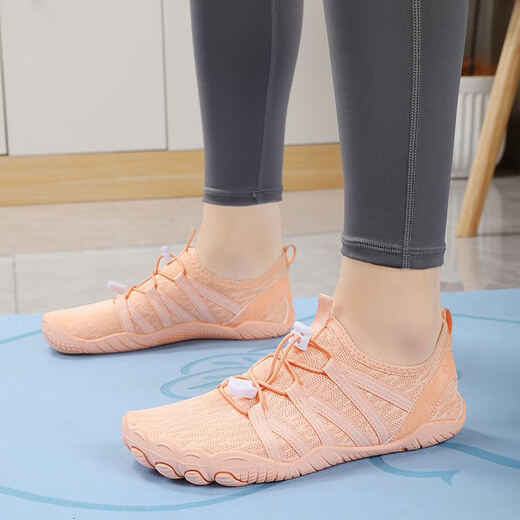 GPHF Japanese indoor sports shoes men's treadmill shoes women's soft-soled skipping shoes breathable shock-absorbing non-slip Pilates fitness shoes pink 37