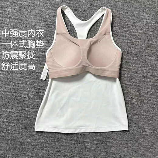 耐克（NIKE）背心女装夏季新款时尚小勾子健身瑜伽训练运动服透气休闲无袖T恤 DV9898-100自带胸垫 不移位 XL