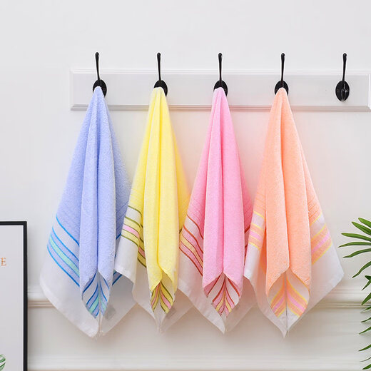 Shanghai mercerized small towel Shanghai mercerized towel pure cotton pure cotton mercerized cotton thin and light children and old 10 pieces (1048) mercerized towel 1g 74X34CM