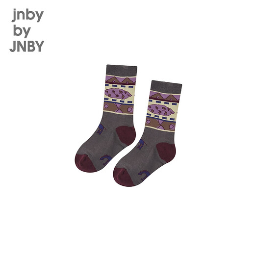 Jnby von Jnby Jiangnan Stoff Kinderkleidung Baumwolle High-Top-Socken modisch und niedlich süße Herbst- und Wintermädchen und Kinder 6o9n12610 900/braun Farbe gemischt 5-7 Jahre alt