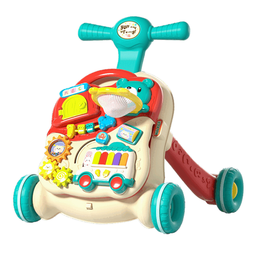 Anti-übersteuerter Baby Walker Trolley Anti-Overturning-Baby kann auf einem Multifunktions-Walker 6-18 Monate alt sitzen. Ergonomics-Double Anti-Rutip Walker [verbesserte Version]+Gewichtungswassertank [Dicked und gewichteter Wassertank mit dem Gewichtungswasser Anti-Overturning Walker-Beine vom Typ 0 Typ]