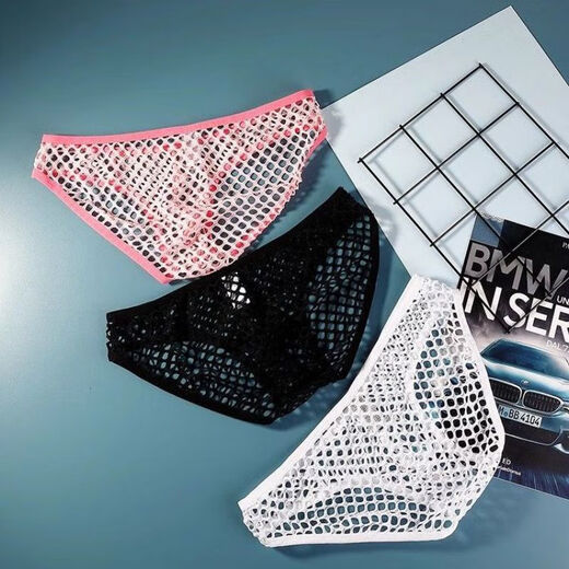 Zhixia men's sexy thong breathable back empty buttocks revealing underwear pure cotton low waist tight double butt GAY 0 handsome white ck 2XL male