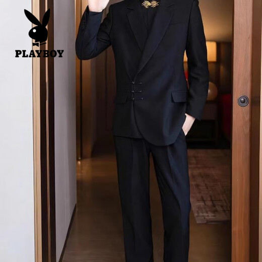 Playboy (Playboy) китайский стиль костюм мужской новый костюм обручальный жених свадебное платье костюм Tang Zhongshan