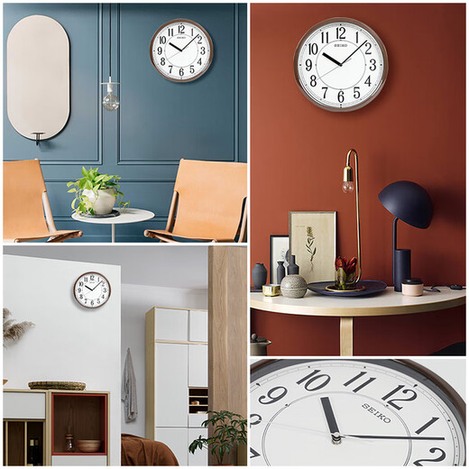 Seiko (Seiko) Japanische Seiko 12-Zoll-Uhr moderne einfache Wohnzimmer Schlafzimmer Schlafzimmer Digitale kreative Atmosphäre Wanduhr Schwarze QXA756J 12-Zoll
