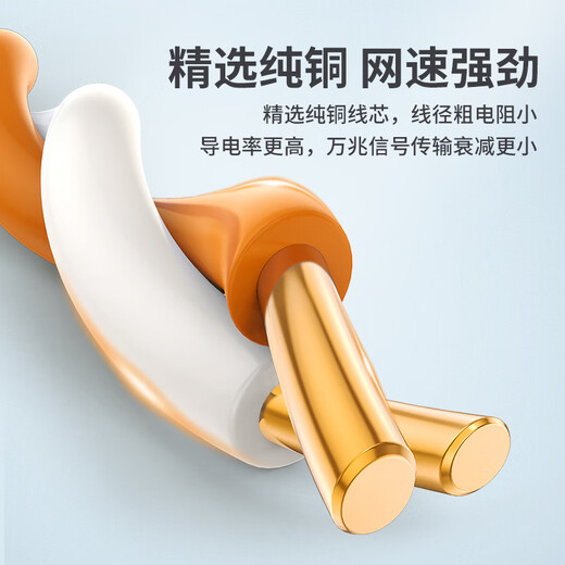 秋叶原（CHOSEAL）超六类网线万兆CAT6A高速超6类双屏蔽纯铜网络线宽带线工程 超六类万兆【双屏蔽款】-灰色-QS6169A【适用 30m