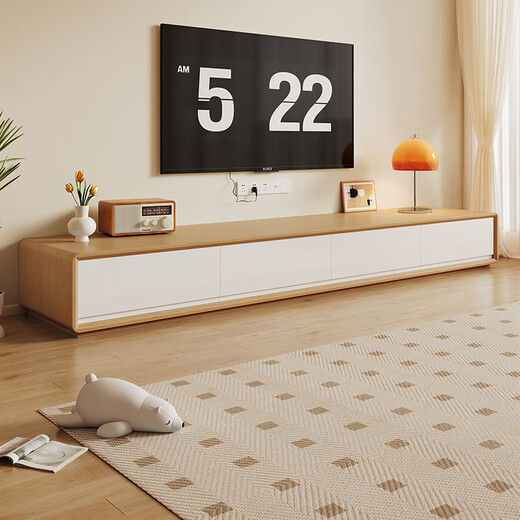 
Pashaman log style solid wood TV cabinet storage cabinet integrated living room household simple floor-standing cabinet 1.8 meters 6189Y