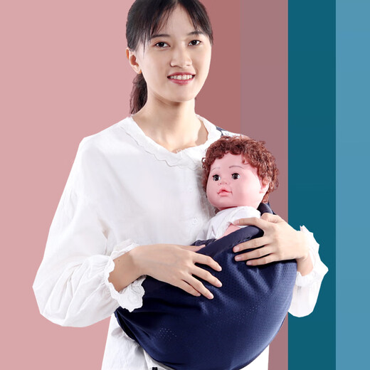 Ainomimi Baby Rucksack 0-36 Monate alte Baby Turban atmungsaktives Mesh Tuch Kinderbaby Schräge Umarmung Schwarz Schwarz
