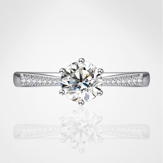 AVHE 18K gold set with artificially cultivated diamond ring, wedding ring, artificial diamond ring for women, wedding gift for Chinese Valentine's Day pairing ring, platinum crown micro-setting - diamond 50 points VVS clarity, number 9-20 circle can be remarked