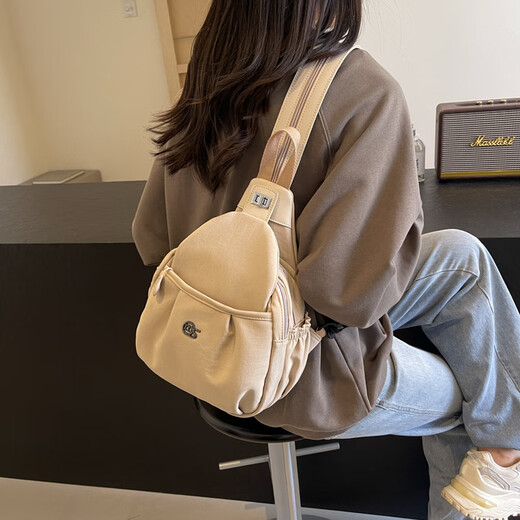 Jingzhike Doppelschulter Crossbody Leichtes Dual-Purple-Einzel-Schulter-Chest-Tasche für Frauen Sporty Style 2025 neuer Reise-Rucksack für Mama Bag Khaki