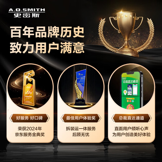 Smith (A.O.SMITH) Garnet stainless steel TC3 first-class energy efficiency 16-liter stainless steel gas water heater, 20% national subsidy JSLQ28-TC3, all stainless steel core package for 8 years