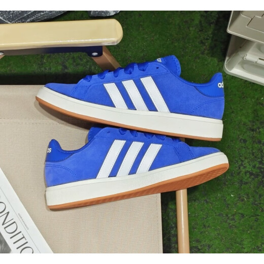 阿迪达斯 （adidas）/男女Grand Court翻毛皮运动低帮休闲板鞋IH1039官方正品官方旗舰 IH6187 42.5