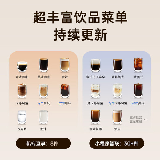 Coffee Freedom (KAxFREE) Government Subsidy Fully Automatic Coffee Machine Home Italian American Cold Brew Master Flavor Hot and Cold Dual Temperature Mianyun Milk Coffee SF1 Pro Moon White