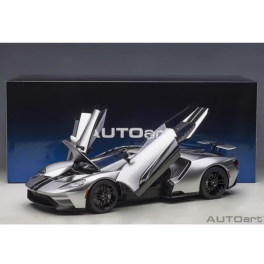 Otuya Autoart 1/12 Ford GT 2017 Simuliertes Auto Modell Abs Materialsammlung Geschenk Ornamente Silber 12108