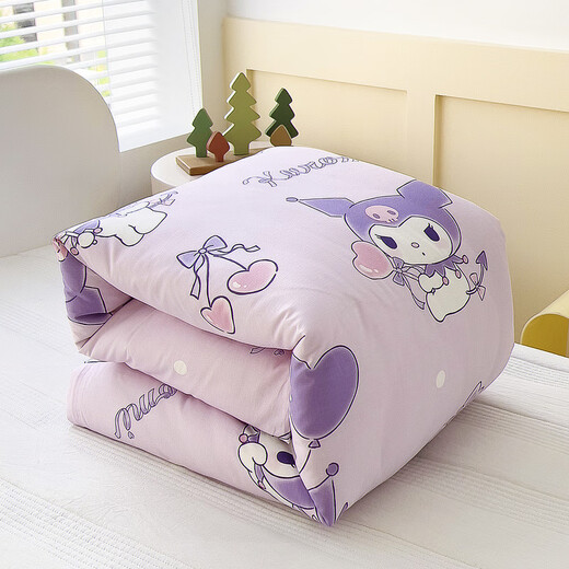 Yalu 100% Xinjiang cotton cartoon three-piece set full cotton quilt six-piece set baby nap baby children's bedding products Balloon Kulomi [soft and skin-friendly] Six-piece set Bedding style [2Jin [Jin equals 0.5 kg] silk cotton style]