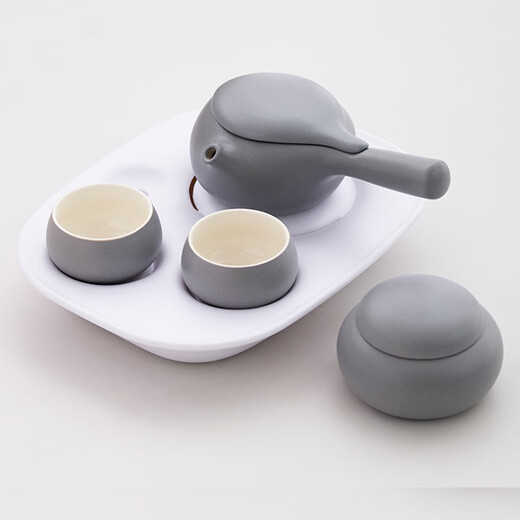 Fujian Yuquan Hotel's same style Kung Fu tea set 5.0 version new home office simple hotel tea set customized one pot two cups one can + square plate version 5.0