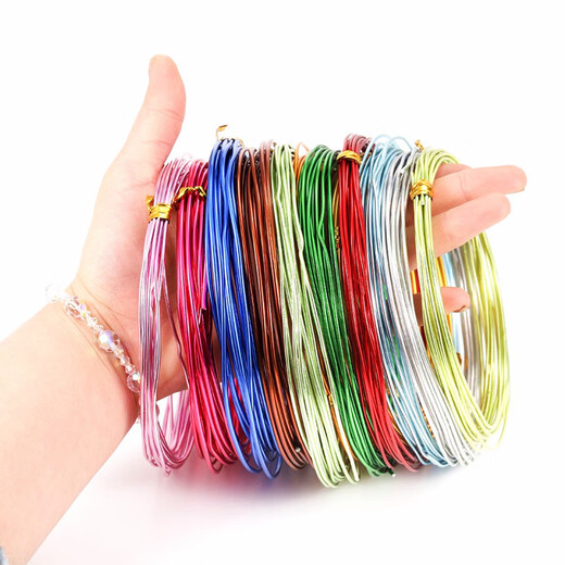 XPEL children's handmade iron wire color aluminum wire diy handmade doll skeleton shaped cake decoration bonsai shape aluminum wire handmade DIY aluminum wire silver 1MM 10 meters / tie