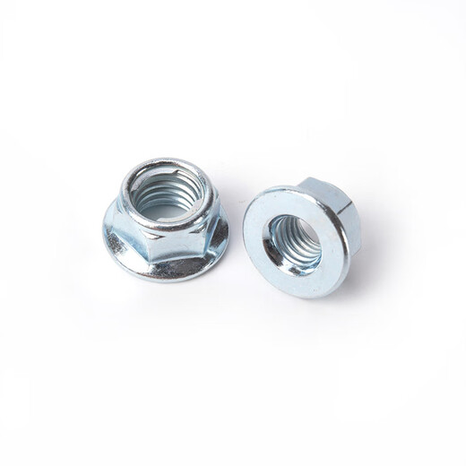 Kezhitu GB6187 Écrou de verrouillage de bride métalle hexagonal, tous écrous de surface de bride hexagonale en métal, bride M5 * 6 * 8 * 11,3 * 0,8