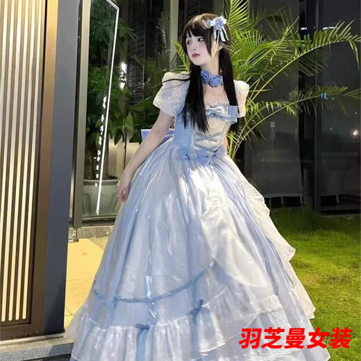 Gu Xicen Lolita bustle long flower wedding large fish bone support super puffy adjustable princess tutu skirt wedding dress petticoat support four circles 95cm