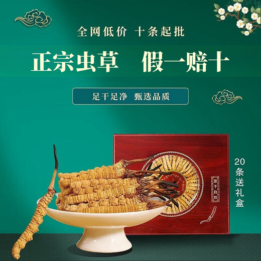 藏区雪域那l曲正宗虫草冬虫夏草虫草礼盒头期干货整滋补养生干货 西藏那曲50条礼盒装(两条一克）