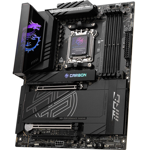 微星X870/X870E 主板 支持CPU 9900X/9950X/9800X3D(AMD X870/socket AM5) 微星X870E CARBON WIFI暗黑