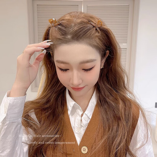 Yuqi Internet celebrity high-end hairpin, triangle gripper on the back of the head, female hairpin, shark clip, hairpin, hairpin, hairpin, jelly gray