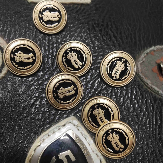 Special-shaped pattern trendy British denim buckle badge button cufflinks skirt trouser buttons jacket top metal buttons sand gold black 20mm 5 pcs