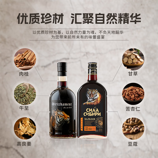 路易马西尼巴一戈尔俄罗斯原装进口洋酒40度烈酒真男人力量虎头酒配制酒 双支虎头酒 500mL 2瓶