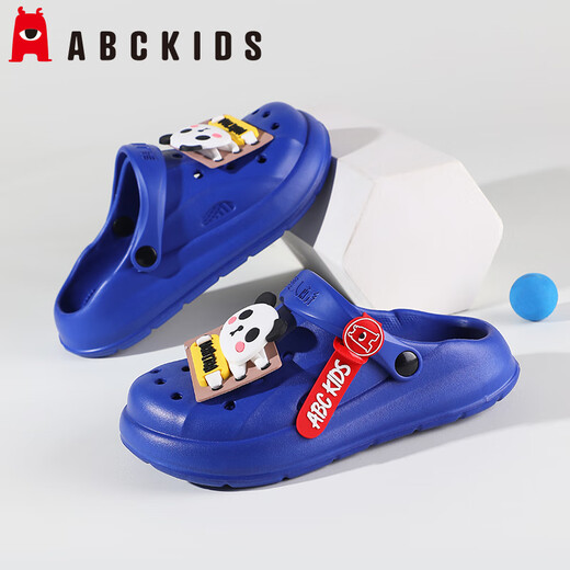 ABC Kinder Kinderlochschuhe mittelgroße Kinderjungen Sommersandalen für Mädchen weicher Einzel vielseitiger Strandschuhe 8612 Royal Blue 34-35