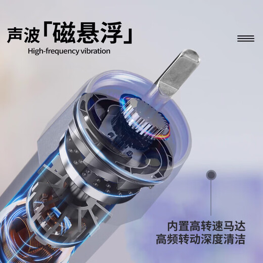 KONKA Small Star Diamond Electric Toothbrush Rechargeable Wireless Charging Adult Sweeping Vibrating Soft-bristled Portable Toothbrush Silver White 2 Brush Heads