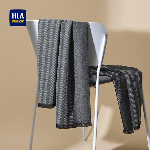 Heilan House Scarf Men's Winter Warm Scarf Birthday Gift for Dad Valentine's Day Gift for Boyfriend Gift Box Gray-Exquisite Gift Box