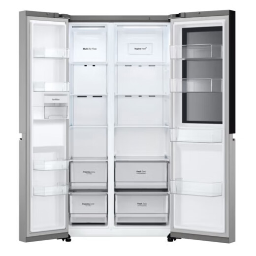 LG Refrigerador S653MPY33D 655 litros Gran capacidad El refrigerador de doble puerta golpea en perspectiva panorámica Ventana Conversión de frecuencia inteligente