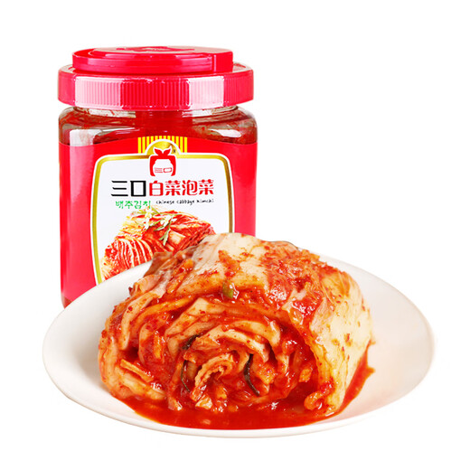 三口一品1050g韩式切件泡菜辣白菜延边朝鲜族下饭菜 1050g免切辣白菜