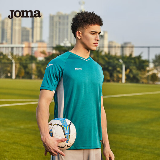 JOMA足球服套装男士成人短袖比赛训练队服球衣 蓝色3105FPB005 M