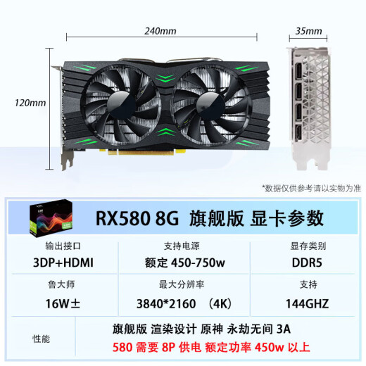 Caja de tarjeta gráfica GTX1650TI 750TI 1050 Oficina de tarjetas gráficas LOL EDICIÓN LIVE CF-e-e-eating ai rx580 8g Versión insignia Design 4 interfaces