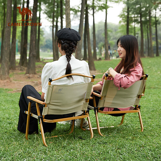 Camel (CAMEL) outdoor camping folding chair portable backrest sketching lounge chair camping fishing stool Kermit chair 1J722C7586