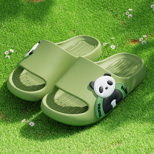 Pig dad children's slippers boys summer new style home interior non-slip bathroom bath cute baby girl sandals green 22
