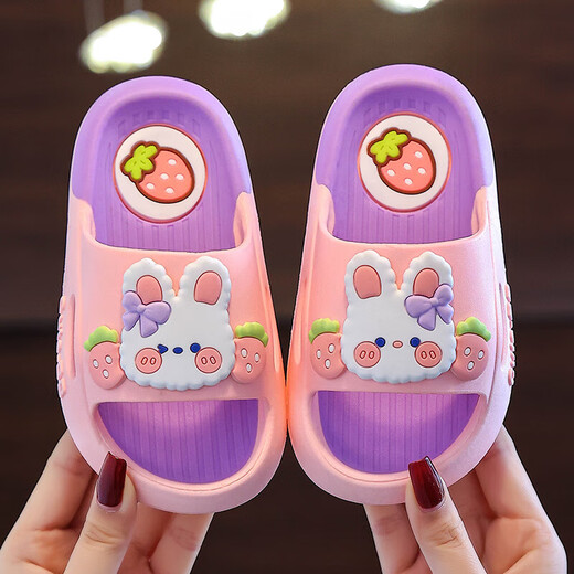 Ye Yu Kinderstaatsruder für Mädchen Kaninchenlochschuhe Sommer neuer Stil nicht rutscher Soft Sohle Eltern -Kind Innenhauptbild Modell 34 -35 Größe -(innere Länge 21,49 cm)