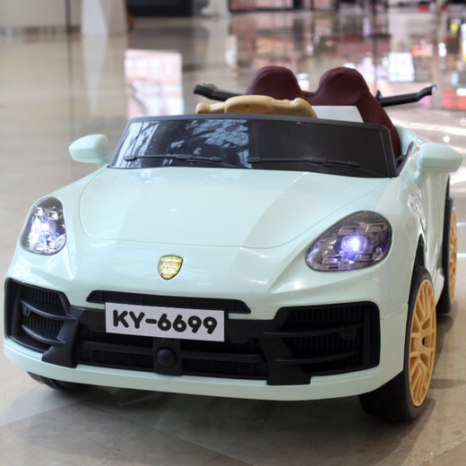 Huiaotong children's electric car four-wheeled car can be used for people remote control swing car charging for men and women electric toys for children. Painted black + remote control + swing + Bluetooth Deluxe 12V large battery + four-wheel drive + leather seat
