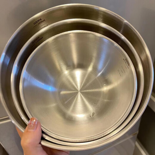 LZJV stainless steel cooking basin bowl for beating eggs and noodle salad cold fruit boiled noodles household and basin stainless steel material 316/rusty imported extra thick cooking basin 316L limited to medium 17cm