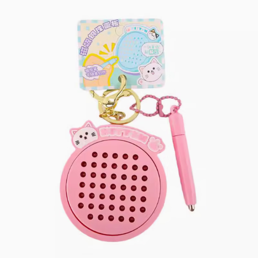 Qiyoubaa Katze Magnetische Stahlball -Malboard Tastatur Tastatur Lust auf den Karton, Cartoon -Spielzeug beste Freunde Paar Taschen und Anhängergeschenke Lila 1 Pack - Katzenmagnetstahl Ball Malerei [einschließlich super süßes Spaß #Variable Magnetic Snap Malting Board