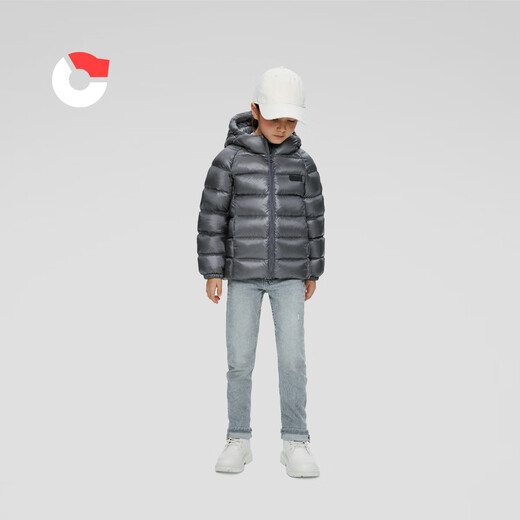 Nanny Goose Children's Down Jacke für Jungen und Mädchen Winterjacke für Babys Ultra-Licht und warme Kinderkleidung für Winterkleidung Carbon Schwarz 130