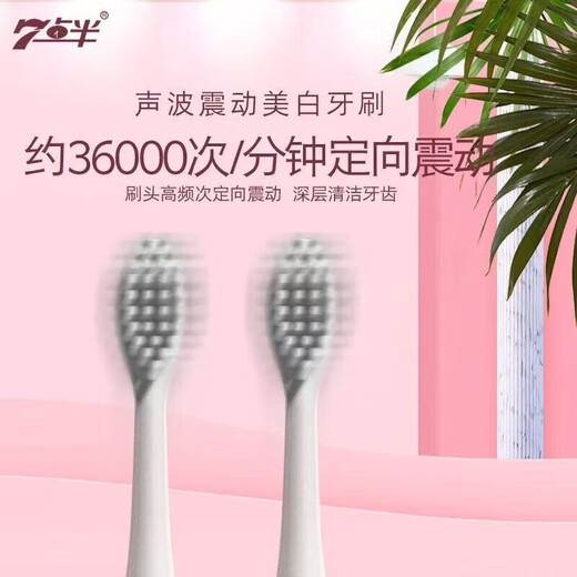 【已售20万＋】电动牙刷全自动智能声波防水家用宿舍成人学生男女情侣套装情人节礼物 2支套装【白+粉】质感颜值电池款