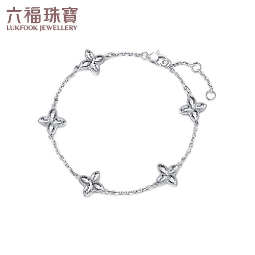 六福珠宝铂950五花四叶草时尚铂金手链 计价 F63P0031DS 6.33克(含工费690元)