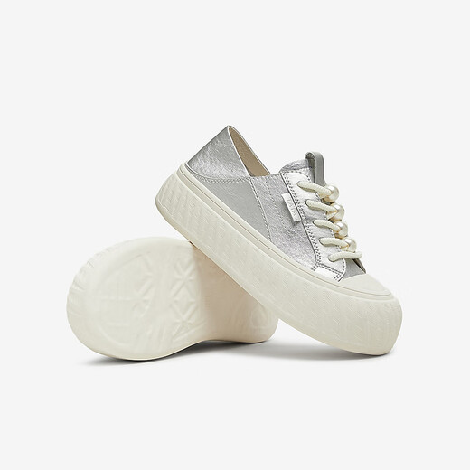 Heshe (Tata) Zapatos de suela grueso casual Zapatos para mujeres 2025 Summer CT701BM5 Plata 35