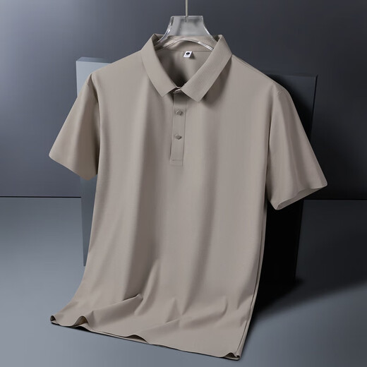 King of King of Trueves endorsed by ice silk traceless POLO shirt short-sleeved men's loose casual short top cool and thin quick-drying clothes BYBL-12357 dark blue M