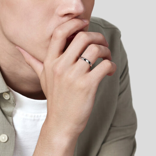 PROMESSA platinum ring Xingyu series couple ring men's model 95071R 18 circles