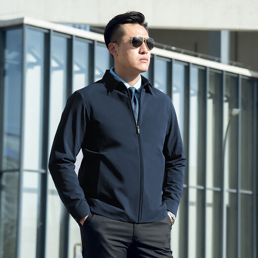 Longya Third Generation Longya Dark Lapel Jacket Commuting Business Executive Jacket Black Simple Atmosphere Comfortable Jacket Extreme Night Black M 175/96A Weight 140-155