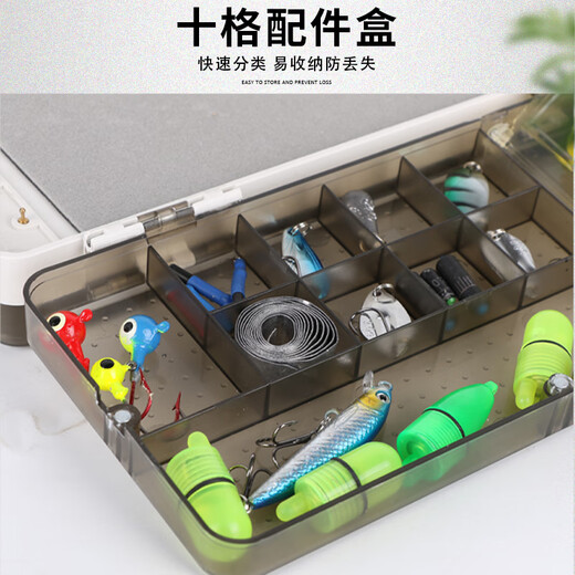 Raptor float box three-in-one extended float box thickened multi-functional multi-layer sub-line box main line box accessories box fishing gear 45 cm three-layer red fish style float box